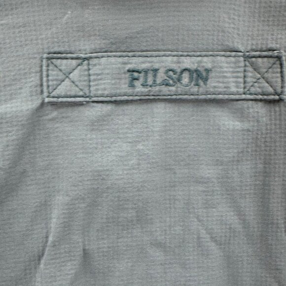 Filson Blue Nylon Long Sleeve Button-Up Shirt XS Mens Lightweight & Durable - Picture 3 of 7
